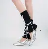 Calcetines con lazo de cinta para mujer, otoño e invierno 2024, estilo ballet, lolita, dulce JK, para cubrir piernas.