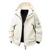 Jaqueta com Capuz Estilo Americano Roupas de Carga Masculinas Primavera Nova Cor Sólida Streetwear Esportes ao Ar Livre Tendência Versátil Casaco Top