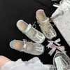 2026 Novos Sapatos de Treino Alemães Estilo Ballet para Mulheres Malha Prateada com Bolinhas Sola Plana Sapatos Mary Jane Casuais Retrô Sapatos Individuais
