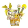 Cesta tejida de regalo para niños Accesorios Muñeca DIY Broche de muñeca Flor Guardería Bolsa de regalo de cumpleaños Accesorios