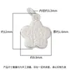 Pingente de flor de borboleta dupla face maciça s925 prata pura finamente trabalhado banhado a ouro acessório de prata para DIY com contas e cordão