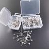 Alfileres de Posicionamiento de Diamante En Caja, Tachuelas Transparentes, Alfileres de Posicionamiento para Costura y Corte Patchwork, Alfileres para Dar Forma a Ramo de Boda Floral
