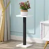 Estante para Macetas Sala de Estar Estante Colgante Mesa de Flores Simple Moderna Pierna Única Acero Madera Estante de Almacenamiento para Macetas de Balcón Estante de Piso para Flores