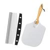 Spot Scimitar cabo de madeira de alumínio Pizza Shovel Pizza Transferência Rotativa Folding 12 polegadas Pizza