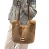 Bolso tote de gran capacidad, mullido, de estilo nuevo y transfronterizo para mujer, perfecto para otoño e invierno, un nuevo bolso de hombro y bolso tote