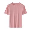 Cor Sólida Versátil Design Emagrecedor Senso de Design Nicho Verão Novo Branco Gola Redonda Ombro Manga Curta Camiseta Feminina Fina
