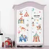 Pegatinas de Pared de Animales de Circo de Dibujos Animados Elefante Oso de Peluche Carpa Autoadhesivas Pintura Ponis Globos Pegatinas de Decoración de Pared