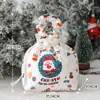 Nueva Bolsa de Manzana de Lona Creativa Portátil de Navidad Bolsa de Regalo de Navidad Caja de Regalo de Manzana para Nochebuena Regalo de Navidad