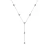 Moda transfronteriza exquisito collar largo en forma de Y, no se decolora, elegante y versátil, adecuado para ir al trabajo, accesorio de cuello de lujo ligero al por mayor
