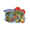 Te extraño. Imanes de Nevera con Señales de Calle, Souvenirs de Viaje de las Principales Ciudades Turísticas del País, Imanes de Nevera de Madera 3D