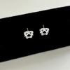 Aretes para Oreja de Agua Alcalina Incrustados de Diamantes para Mujer Pequeños Simples y de Alta Gama Elegantes Dulces y Exquisitos Elegantes de Nicho Aretes Versátiles