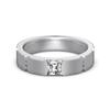 Anillo de pareja de plata de ley S925, edición ancha, tecnología de trefilado, diseño de alta calidad, circonitas microincrustadas, regalo de San Valentín.