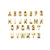 Aço Inoxidável Inglês 26 Letras Pequeno Furo Contas Joias Brincos Acessórios DIY Letras Colar Pulseira Acessórios de Joias