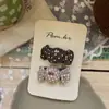 Nuevo Estilo Coreano Otoño e Invierno Lunares Oso Dulce Tela Pasador para el Cabello Niños Hecho a Mano Lado Roto Flequillo Pasador Accesorios para el Cabello para Mujeres