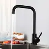 Fabricantes 304 aço inoxidável Tê preto Torneira Big Bend Pia de cozinha Torneira quente e fria
