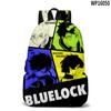 Mochila 3D Producto Nuevo Prisión Azul Blue Lock Mochila Escolar para Estudiante Impresa Gran Capacidad