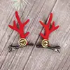Lindo Pinza para el Cabello de Ciervo de Dibujos Animados de Navidad Pinza de Pato Pinza para el Cabello Niña Niños Pinza Superior Cuerno de Alce de Simulación Pinza Pequeña