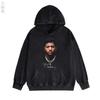 Sudadera Retro Holgada Lavada y Desgastada con Capucha Fuera del Hombro Negra Colorida Versión Ligera Versión en Blanco Marca Americana Moderna Retro Holgada