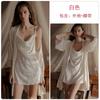 Guiruo Ropa Interior de Terciopelo Dulce Pura Atracción Cuello en V Profundo Talla Grande Camisón con Tirantes Traje para Casa 4887