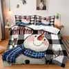 Temu Conjunto de Roupa de Cama de Três Peças de Natal Boneco de Neve de Natal Rena Decoração de Casa Conjunto de Roupa de Cama de Três Peças Pode Ser Enviado Jit