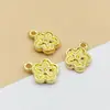 Colgante de flor de doble cara de aleación DIY con retención de color, borla de paso para horquilla antigua, material para colgante de pulsera y collar