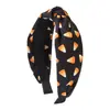 Nueva Diadema de Tela con Estampado de Fantasma, Calavera, Estrella y Luna Temática de Halloween, Accesorio para el Cabello de Moda para Fiestas Festivas
