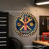 Taller de Reparación de Coches Transfronterizo Tema Cuerda de Cáñamo Pintura de Placa de Estaño Coche de Carreras Señal Colgante Decoración de Pared de Sala de Herramientas 20/30 cm