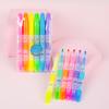 H2235 tampa-tipo high-capacity high-capacity handlighter conta de mão fosco tubo caneta colorida 6 6 cor material escolar ferramentas para estudantes