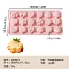 Nuevo Molde de Silicona para Hornear de Grado Alimenticio, Serie de Flores Pequeñas y Hojas de Primavera de 18 Piezas, Molde para Mini Pasteles Franceses de Fondant Hecho a Mano