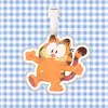 Etiqueta de bagagem de gato Garfield, pingente de mochila, corrente para pendurar, decoração, mercadoria de fã e acessórios