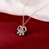 Collar de Candado de la Fortuna de Plata 999 con Cuentas de Plata para Mujer, Cadena para Clavícula Estilo Chino Nuevo de Lujo Ligero, Moda Versátil al por Mayor