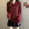 Chaqueta Suéter Floral para Solapa y Hombro Longitud Media para Mujer 2026 Otoño e Invierno Nuevo Talla Grande Plus-Size Chaqueta Cardigan de Punto A9806