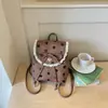 Mochila de Verano 2026 para Mujer con Adorno de Encaje Estilo Coreano de Chica Dulce Lunares Casual Retro Elegante Mochila Pequeña