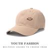 Gorra con cara sonriente para mujer, gorra de verano con visera, cara pequeña, 2023, nueva pareja, personalidad bordada, gorra de béisbol de primavera y otoño para hombre