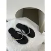 Chanclas Planas de Moda Verano 2025 con Cuentas de Acero para Mujer, Sandalias de Playa Antideslizantes de Suela Suave para Mujer