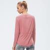 Roupas femininas de ioga outono e inverno soltas emagrecendo corrida esportes de manga comprida camiseta de treino respirável de secagem rápida roupas de fitness 12529