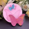 Molde de silicona para fondant tamaño mariposa festival de mariposas líquido DIY decoración de pastel de chocolate molde herramienta para hornear
