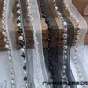 Nuevas Cuentas de Cristal Blancas y Negras de 5 mm Gasa con Cuentas Hecha a Mano con Encaje de Perlas de Imitación Accesorios Decorativos de Encaje para Ropa DIY