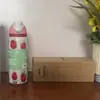 Taza de Fruta Casual y Elegante, Gran Capacidad, Taza Térmica de Doble Pared con Vacío de Acero Inoxidable 304, Botella de Agua Deportiva Portátil para Exteriores