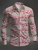 Camisa casual para hombre, cómoda y versátil, con diseño de estampado digital y manga larga, perfecta para fiestas y ropa de club.