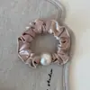 Goma de Pelo de Perlas de Moda Básica de Color Sólido de Gama Alta Simple Dulce Para el Cabello Banda Elástica Versátil para el Cabello Diaria