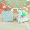 Caja de Dulces tipo Carrusel con Estampado Dorado, Caja de Dulces Triangular para Boda, Caja de Dulces para Cumpleaños de Bebé, Caja de Dulces Creativa para Boda, Caja de Regalo