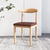Cadeira de Jantar Cadeira de Dormitório Banqueta para Mesa de Estudo Casa Imitação Madeira Maciça Cadeira com Encosto em Chifre Cadeira Simples Moderna para Mesa de Jantar
