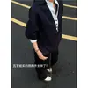 Camisa Falsa de Duas Peças com Mangas Longas Estilo Old Money para Homens no Outono, Camisa Elegante de Alta Qualidade, Jaqueta de Trabalho Tendência Retro Americana
