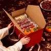 Caixa de Embalagem de Ano Novo Atacado Pacote de Presente Frutas Secas Especiais Nozes Caixa de Presente Vermelha Maleta Caixa de Papelão Ondulado Caixa Telhado