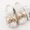 Zapatos con Agujeros y Lazo de Cuero Estilo Ins Accesorios Frescos Creativos Algodón Tridimensional Flor de Zapato Simple Coreana