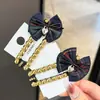 Horquilla de estilo académico para mujer, accesorio para el cabello con perlas laterales, pinza para el cabello elegante, pinza para flequillo de lujo ligero, pinza lateral para recogido