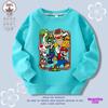 Suéter infantil de Super Mary Mario para primavera y otoño, delgado, camisa de manga larga para niños, ropa infantil moderna para niños medianos y grandes