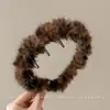 Diadema Ondulada Marrón para Mujer, Uso Diario, Antideslizante, con Dientes, para Lavarse la Cara, Accesorio para el Cabello