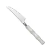 Cuchillo para filete de acero inoxidable 304 con mango de bambú, remachado de forma segura, adecuado para barbacoas caseras, antideslizante, fácil de agarrar y duradero